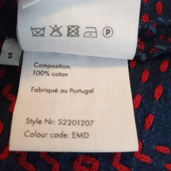 Size Small M.i.h. Jeans Women's Mini Skirt Blue Denim Embroidered Y2K 2000s - Picture 8 of 9